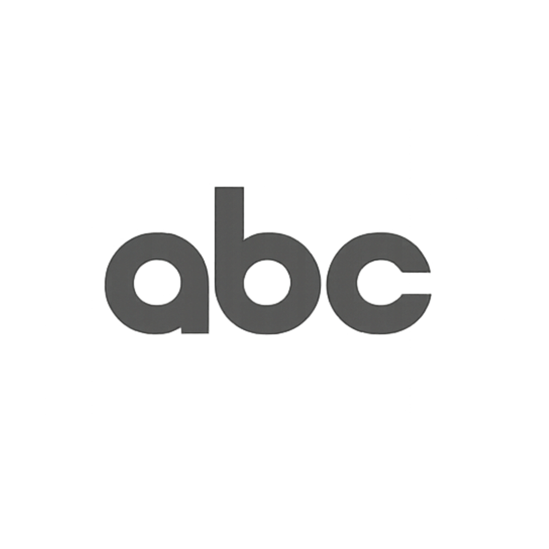 Gray 'abc' logo on a white background